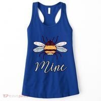Bee Mine Honeybee Bumblebee Cute Retro Valentine's Day Gift Women's Tank Top thumb 0