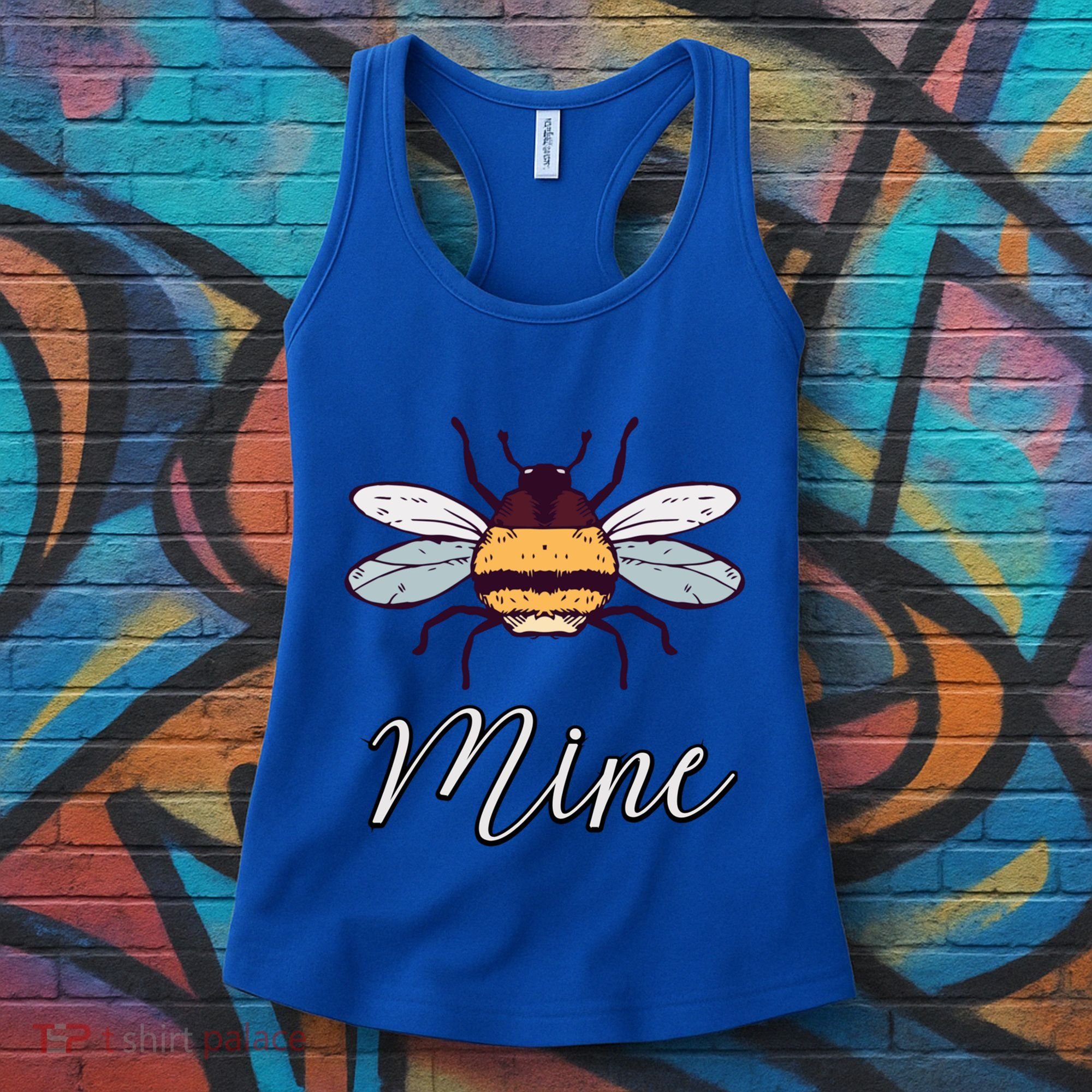 Bee Mine Honeybee Bumblebee Cute Retro Valentine's Day Gift Women's Tank Top