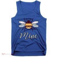 Bee Mine Honeybee Bumblebee Cute Retro Valentine's Day Gift Tank Top thumb 0
