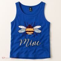 Bee Mine Honeybee Bumblebee Cute Retro Valentine's Day Gift Tank Top thumb 2