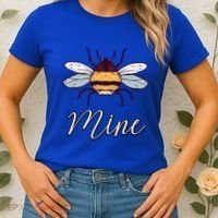 Bee Mine Honeybee Bumblebee Cute Retro Valentine's Day Gift Women's T-Shirt thumb 2