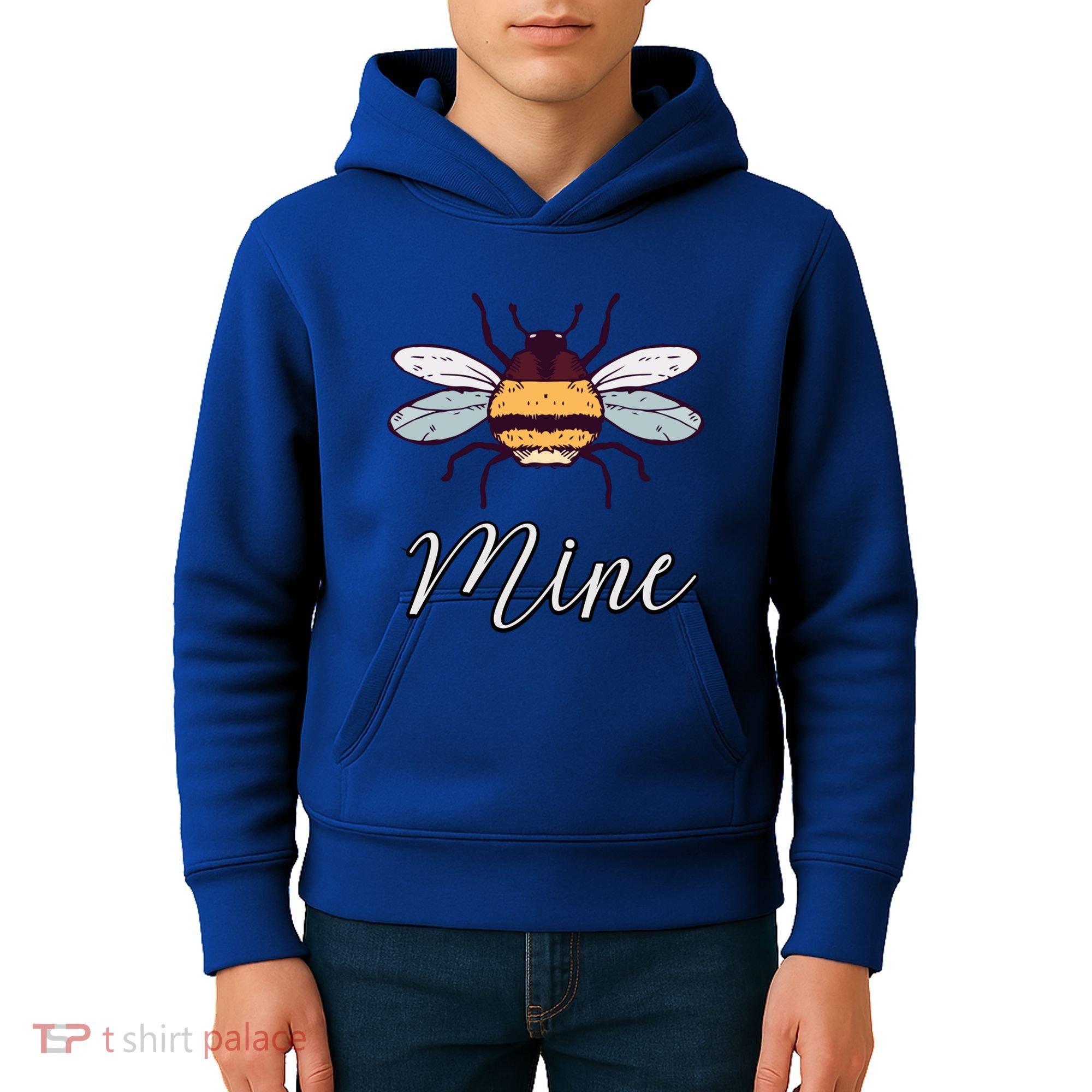 Bee Mine Honeybee Bumblebee Cute Retro Valentine's Day Gift Kids Hoodie