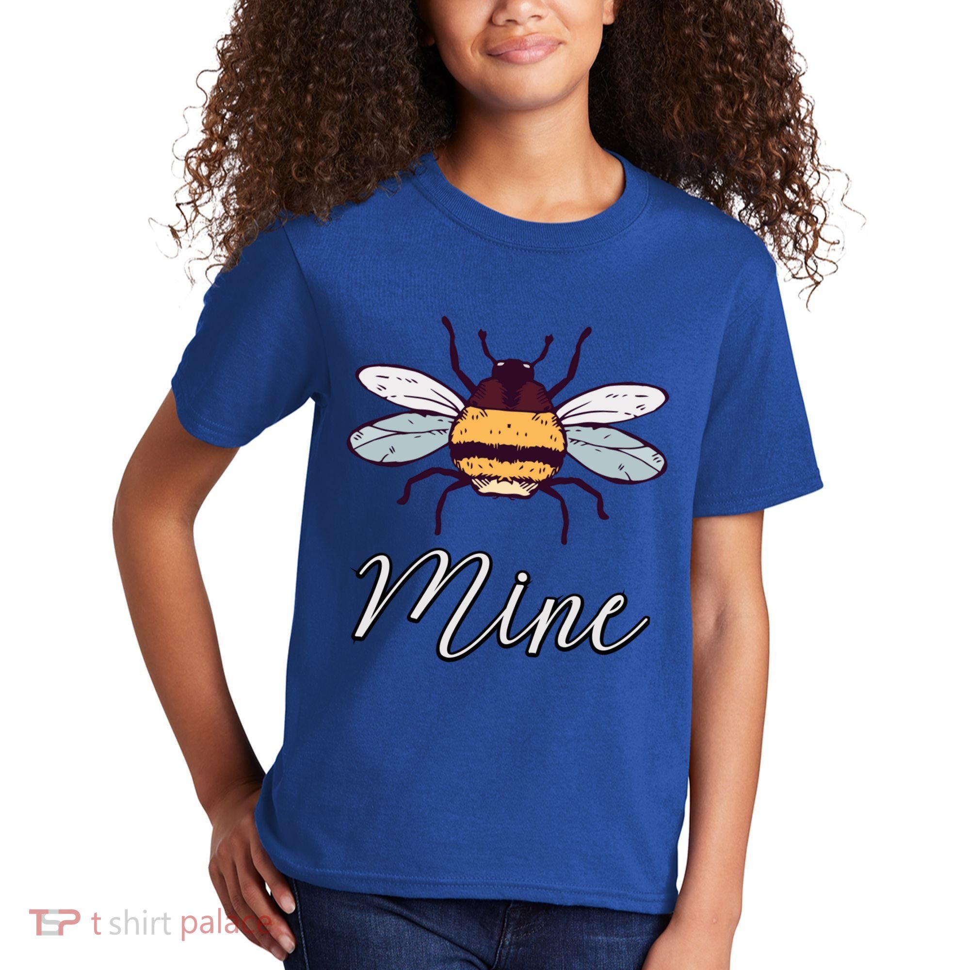 Bee Mine Honeybee Bumblebee Cute Retro Valentine's Day Gift Kids T-Shirt