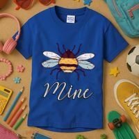 Bee Mine Honeybee Bumblebee Cute Retro Valentine's Day Gift Kids T-Shirt thumb 3