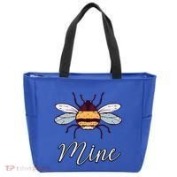 Bee Mine Honeybee Bumblebee Cute Retro Valentine's Day Gift Tote Bag thumb 0
