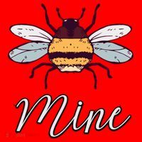Bee Mine Honeybee Bumblebee Cute Retro Valentine's Day Gift Santa Hat thumb 1