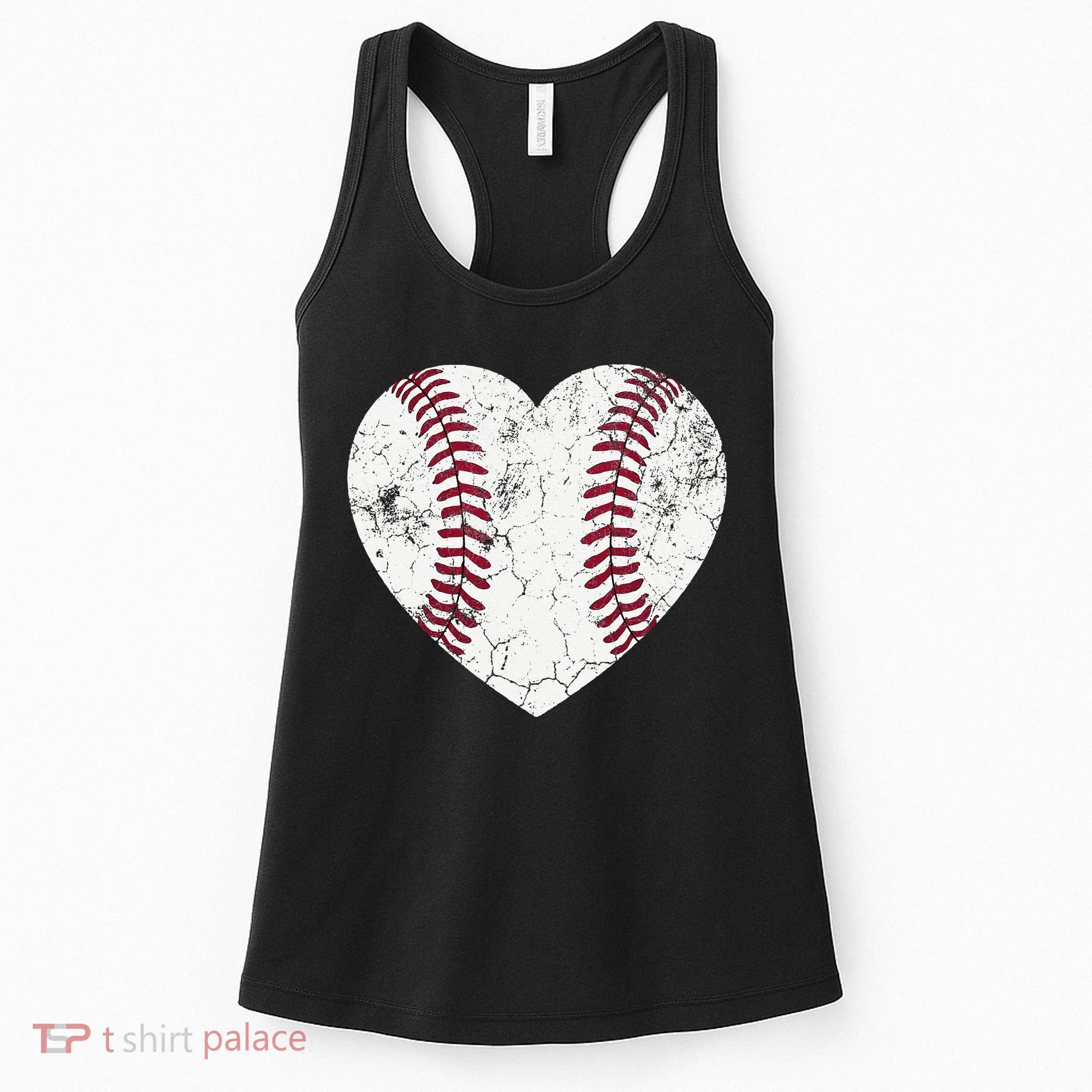 Ball Mom Heart Baseball Softball Mama Mothers Day Women's Tank Top