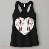 Ball Mom Heart Baseball Softball Mama Mothers Day Women's Tank Top thumb 3