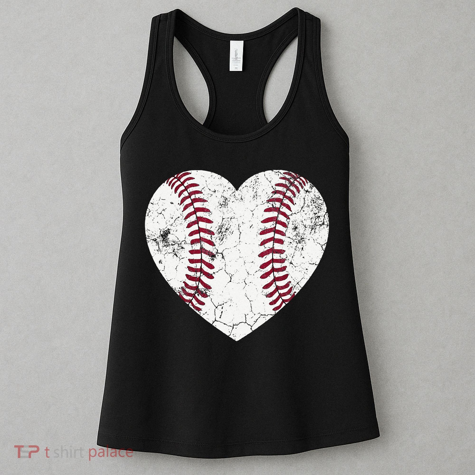 Ball Mom Heart Baseball Softball Mama Mothers Day Women's Tank Top