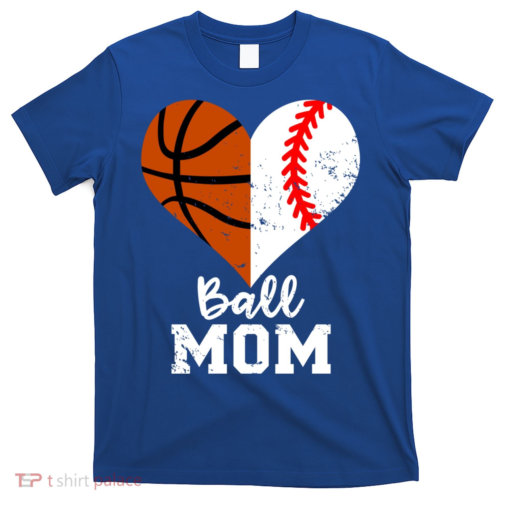 Ball Mom Heart Funny Baseball Basketball Mom Meaningful Gift T-Shirt