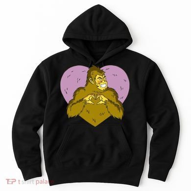 Bigfoot Monster Heart Cute Gift Hoodie