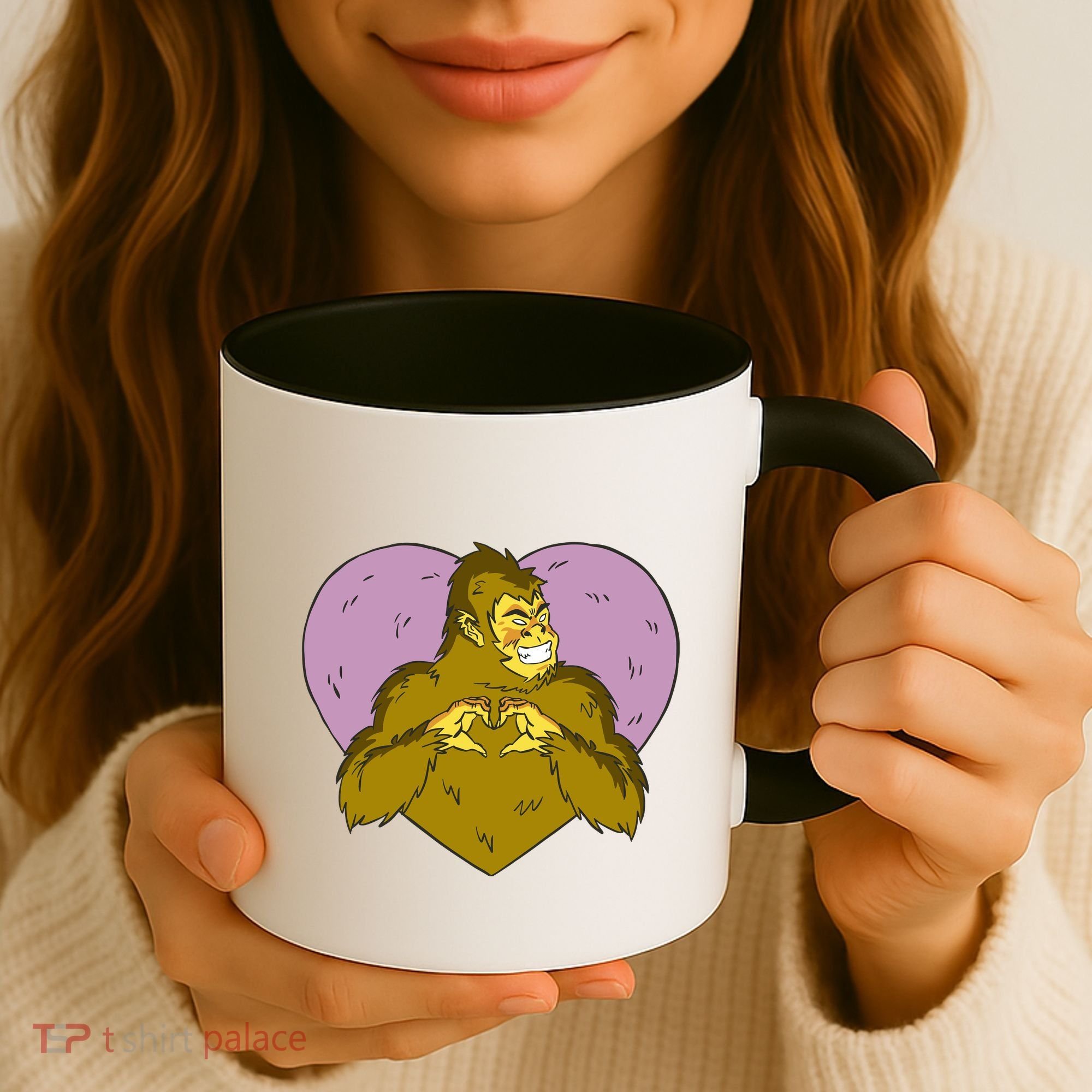Bigfoot Monster Heart Cute Gift Coffee Mug