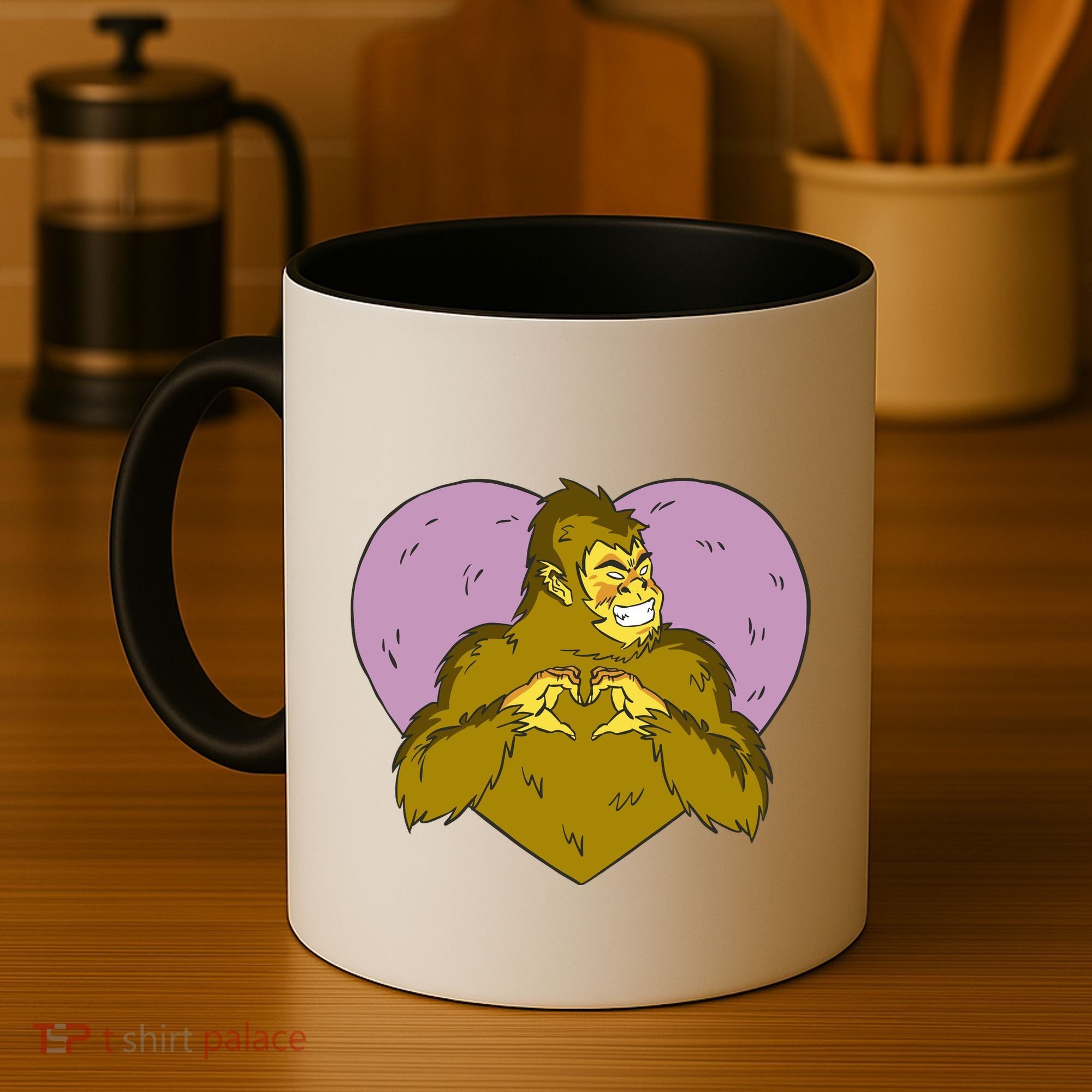 Bigfoot Monster Heart Cute Gift Coffee Mug