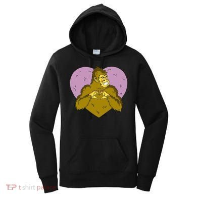 Bigfoot Monster Heart Cute Gift Women's Hoodie