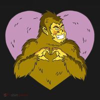 Bigfoot Monster Heart Cute Gift Women's Hoodie thumb 2