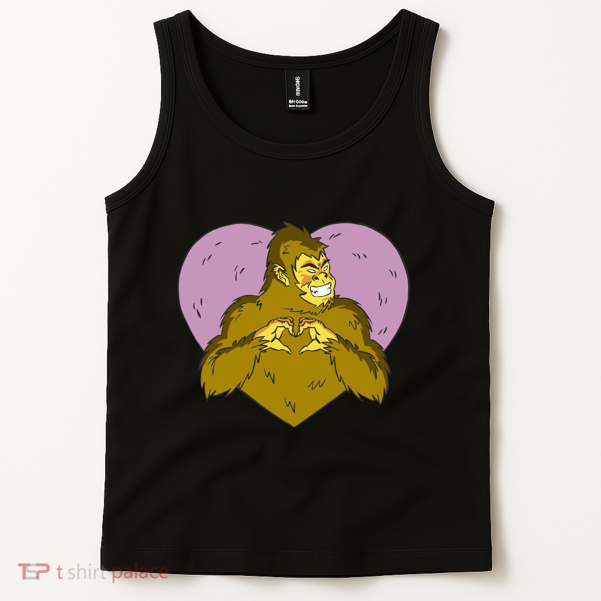 Bigfoot Monster Heart Cute Gift Tank Top