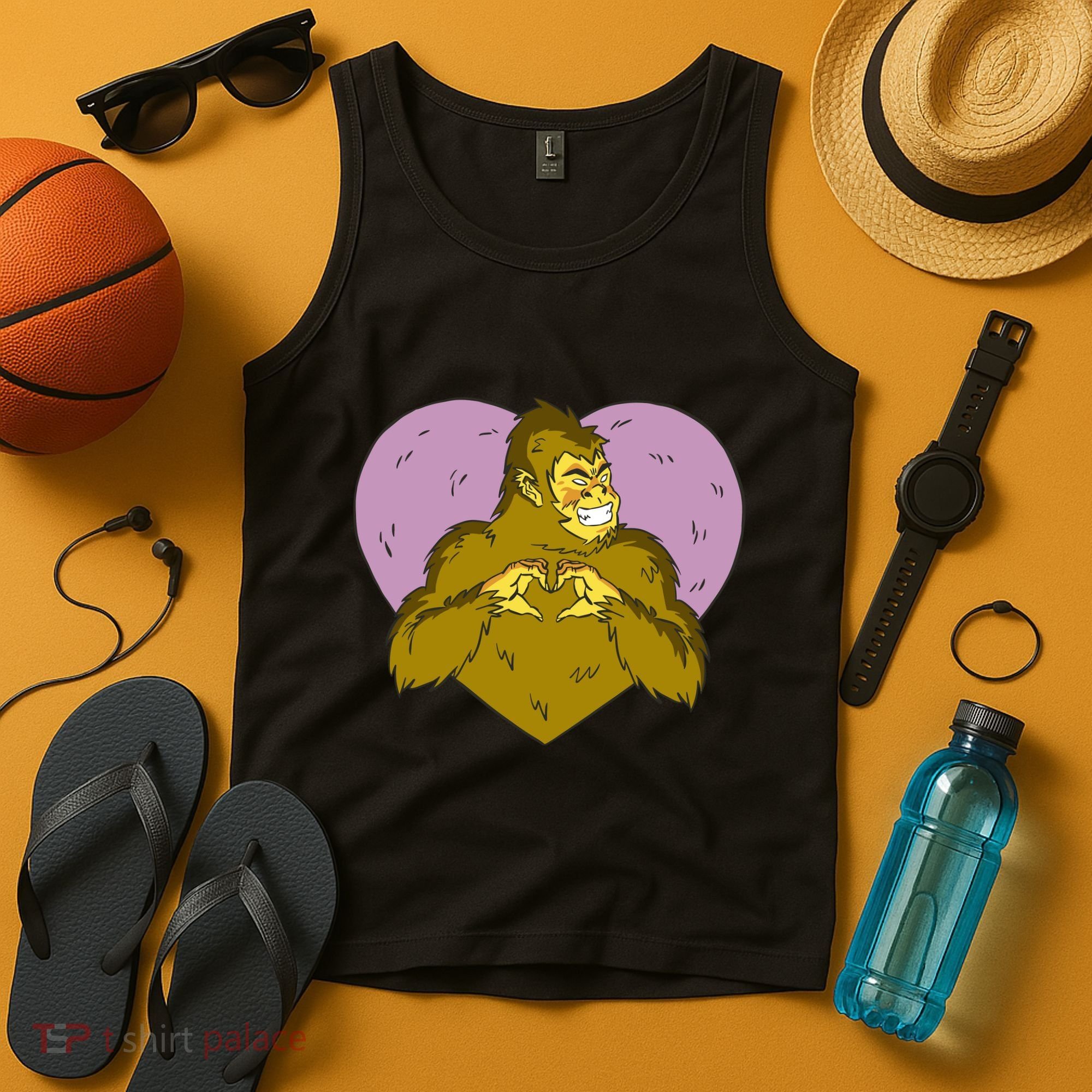 Bigfoot Monster Heart Cute Gift Tank Top