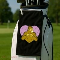 Bigfoot Monster Heart Cute Gift Golf Towel thumb 2