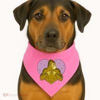 Bigfoot Monster Heart Cute Gift USA-Made Doggie Bandana thumb 1