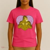 Bigfoot Monster Heart Cute Gift T-Shirt thumb 4