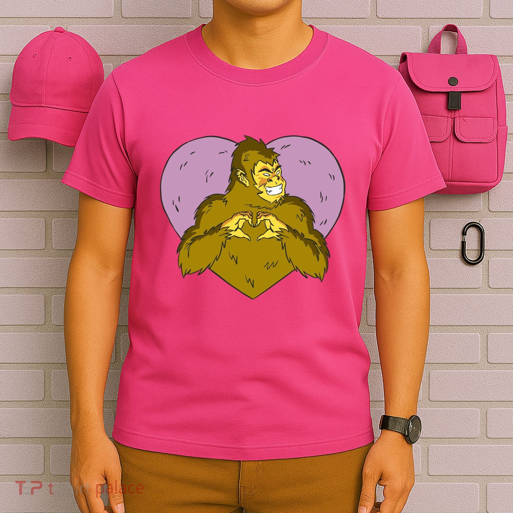 Bigfoot Monster Heart Cute Gift T-Shirt