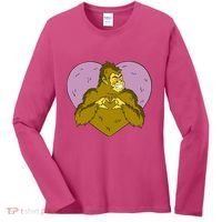 Bigfoot Monster Heart Cute Gift Women's Long Sleeve Shirt thumb 0