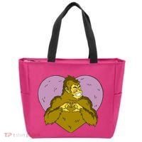 Bigfoot Monster Heart Cute Gift Tote Bag thumb 0