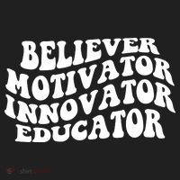 Believer Motivator Innovator Educator Retro Gift Beanie thumb 2