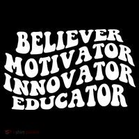 Believer Motivator Innovator Educator Retro Gift Women's Hoodie thumb 2