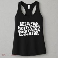 Believer Motivator Innovator Educator Retro Gift Women's Tank Top thumb 3