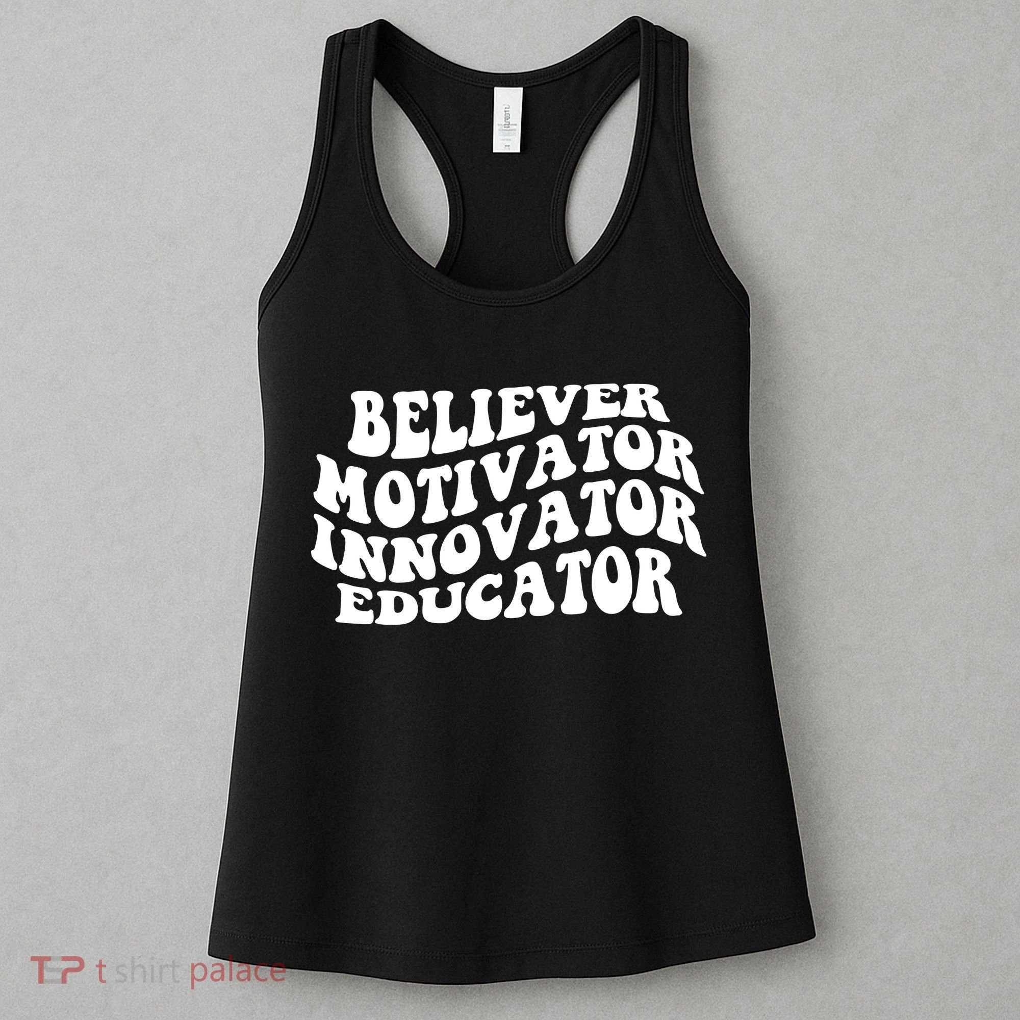 Believer Motivator Innovator Educator Retro Gift Women's Tank Top
