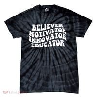 Believer Motivator Innovator Educator Retro Gift Tie-Dye T-Shirt thumb 0