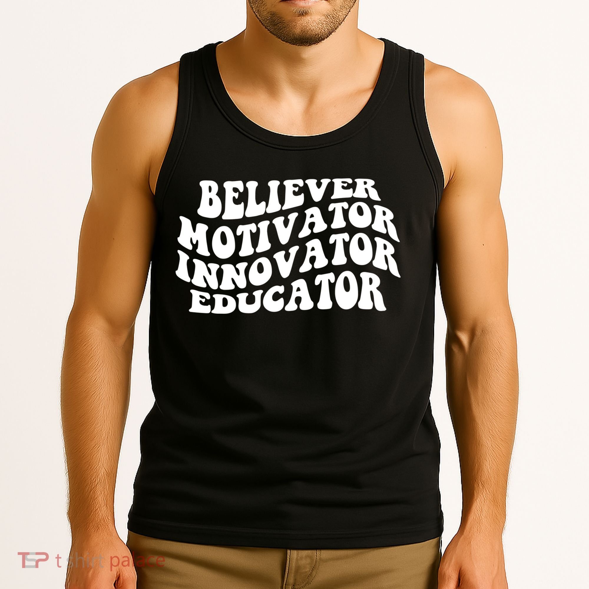 Believer Motivator Innovator Educator Retro Gift Tank Top