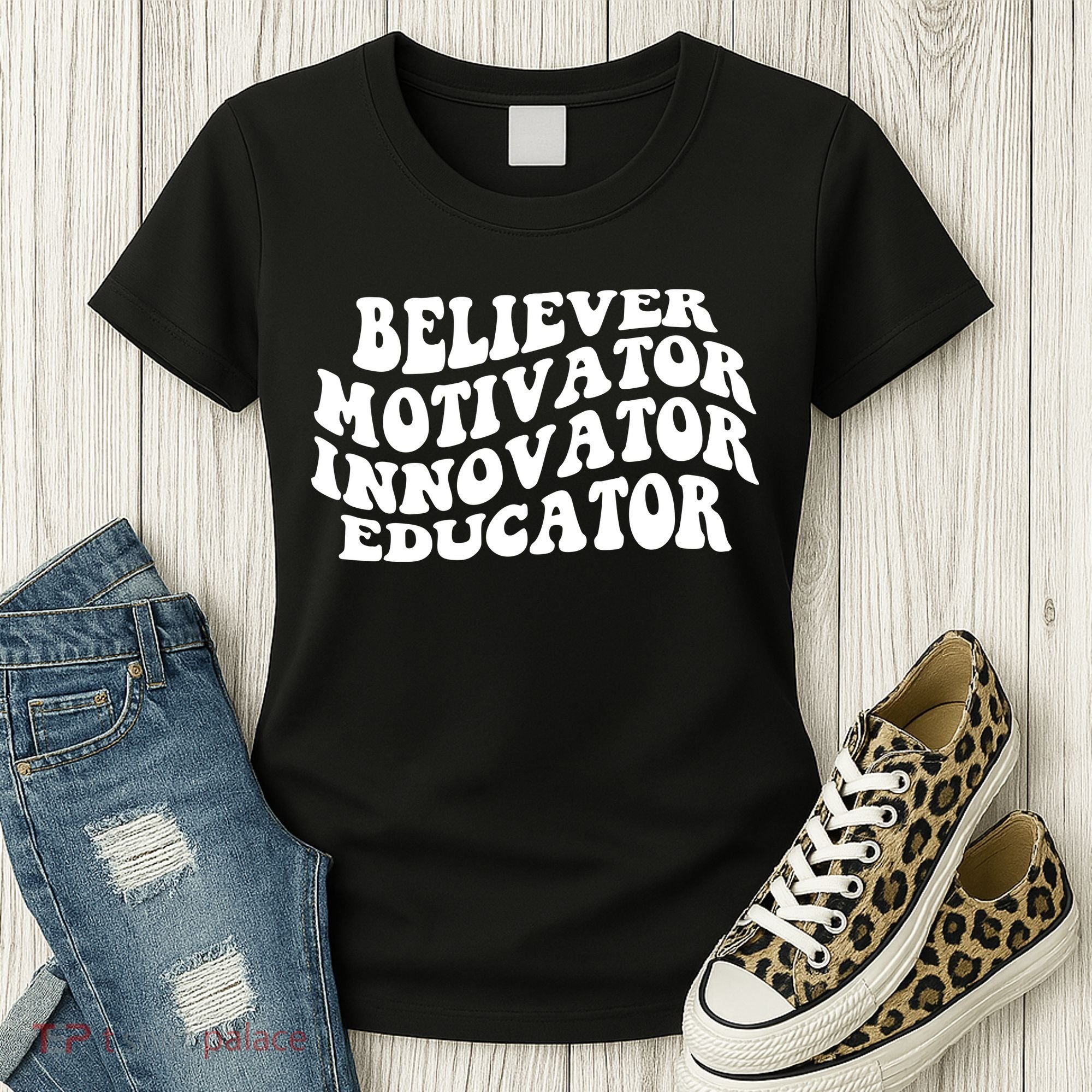 Believer Motivator Innovator Educator Retro Gift Women's T-Shirt