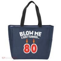 Blow Me I Turned 80 80th Birthday Gag Party Tote Bag thumb 0