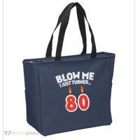 Blow Me I Turned 80 80th Birthday Gag Party Tote Bag thumb 2