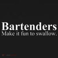 Bartenders Make It Fun To Swallow Funny Bartending Polo thumb 3