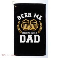 Beer Me I'm Going To Be A Dad Baby Announcement Golf Towel thumb 0