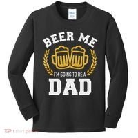 Beer Me I'm Going To Be A Dad Baby Announcement Kids Long Sleeve Shirt thumb 0