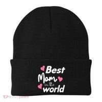 Best Mom In The World Mothers Day Heart Beanie thumb 0