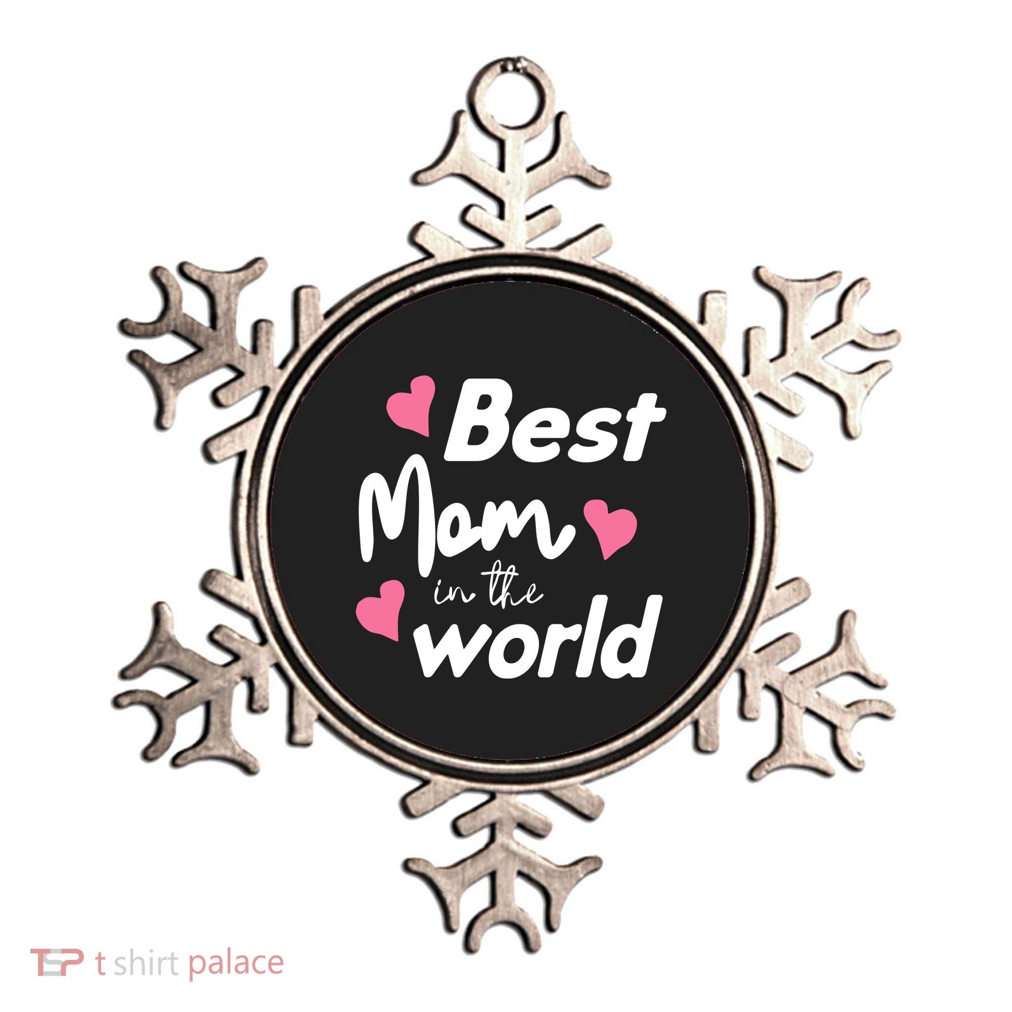Best Mom In The World Mothers Day Heart Ornament