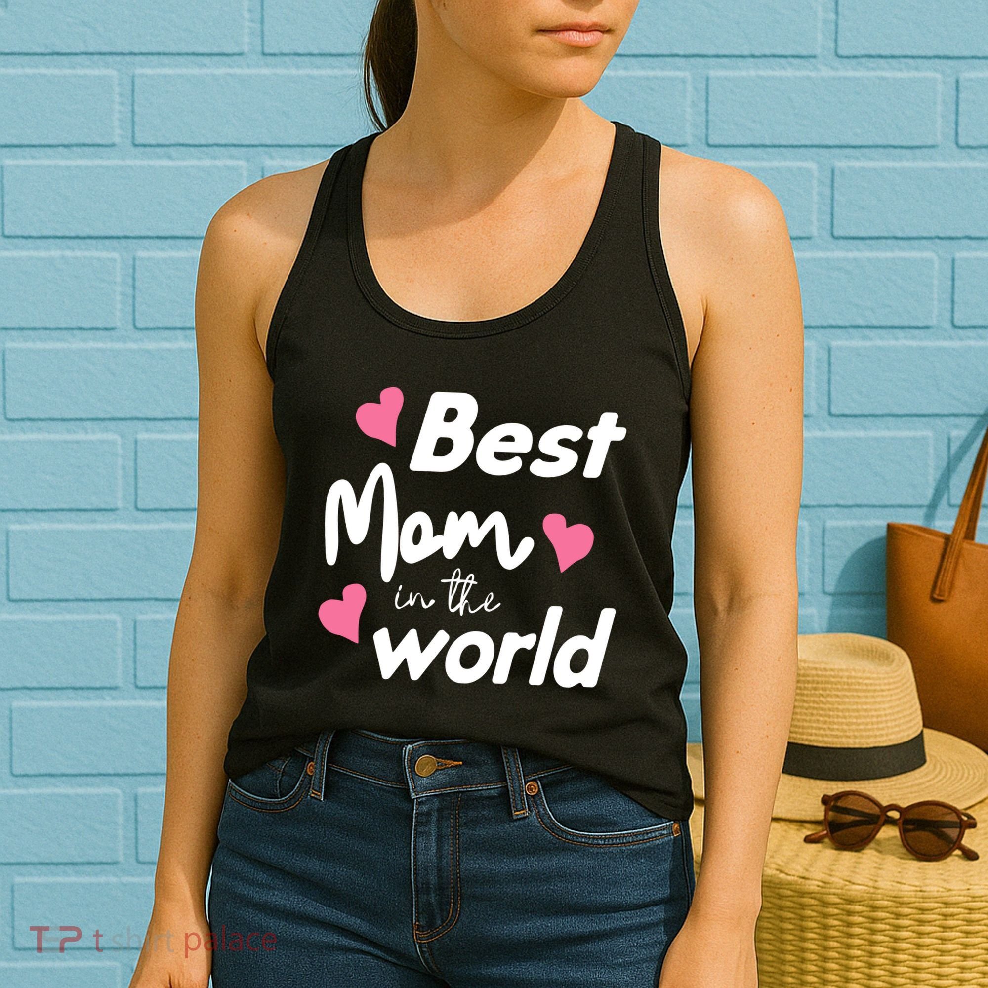 Best Mom In The World Mothers Day Heart Women's Tank Top