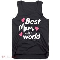 Best Mom In The World Mothers Day Heart Tank Top thumb 0
