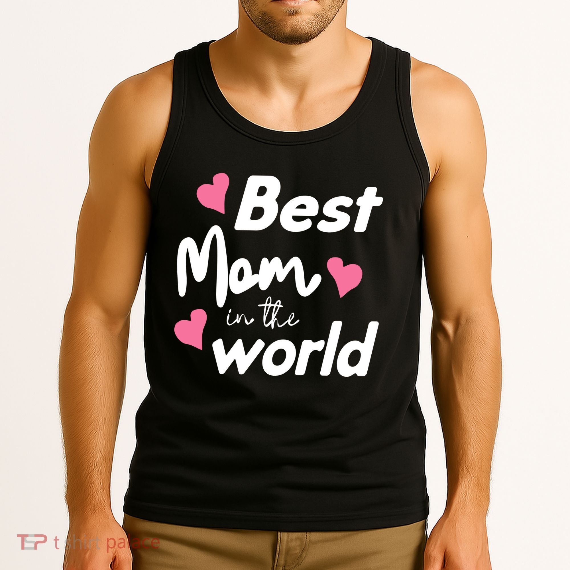 Best Mom In The World Mothers Day Heart Tank Top