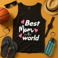 Best Mom In The World Mothers Day Heart Tank Top thumb 4
