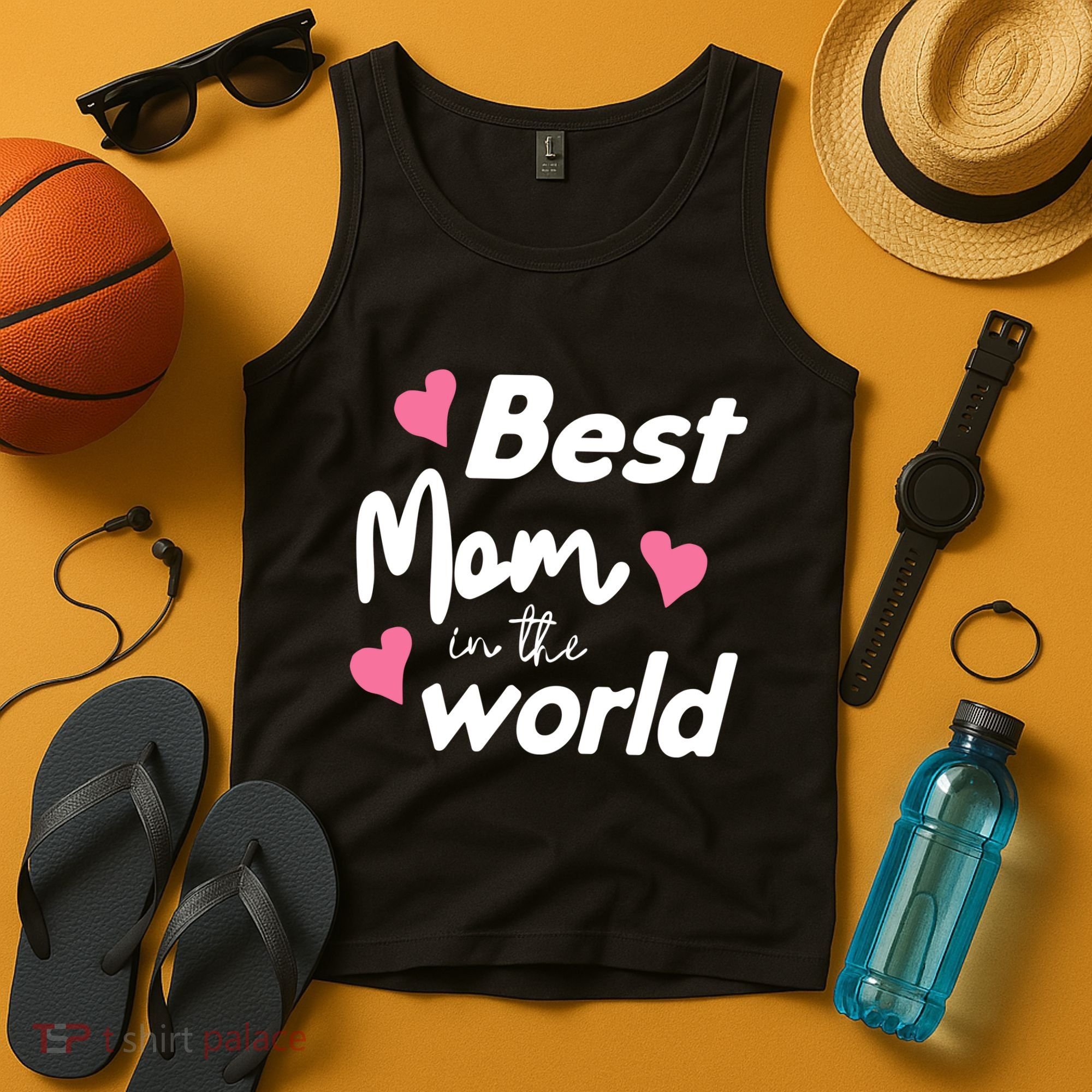 Best Mom In The World Mothers Day Heart Tank Top