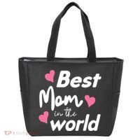 Best Mom In The World Mothers Day Heart Tote Bag thumb 0