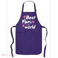 Best Mom In The World Mothers Day Heart Apron thumb 0