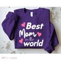 Best Mom In The World Mothers Day Heart Sweatshirt thumb 2