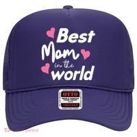Best Mom In The World Mothers Day Heart Hat thumb 0